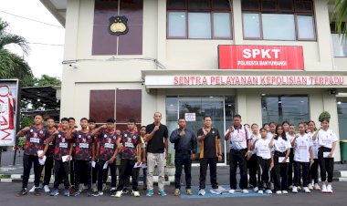 Kapolresta-Banyuwangi-Lepas-Atlet-Bola-Voli-U-15-Menuju-Kejurprov-Jatim-di-Sidoarjo