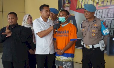 Konferensi-Pers-Polresta-Sidoarjo-Ungkap-Kasus-Tindak-Pidana-Satpam-Perumahan-di-Gedangan-Cabuli-Gadis-Bawah-Umur