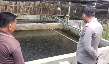 Polsek-Tarik-Dampingi-Warga-Budidaya-Ikan-Lele