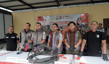 Kerjasama-Satpam-Pabrik-Tiga-Kali-Curi-Kabel-Tembaga,-Dua-Tersangka-Diringkus