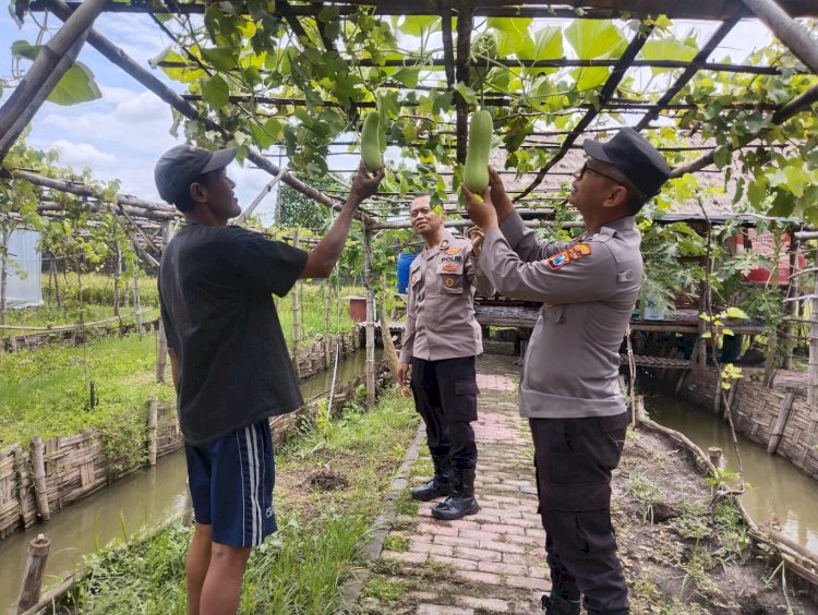 Polsek Buduran Gencarkan Patroli Sambang Desa Dukung Program Ketahanan Pangan Polresta Sidoarjo