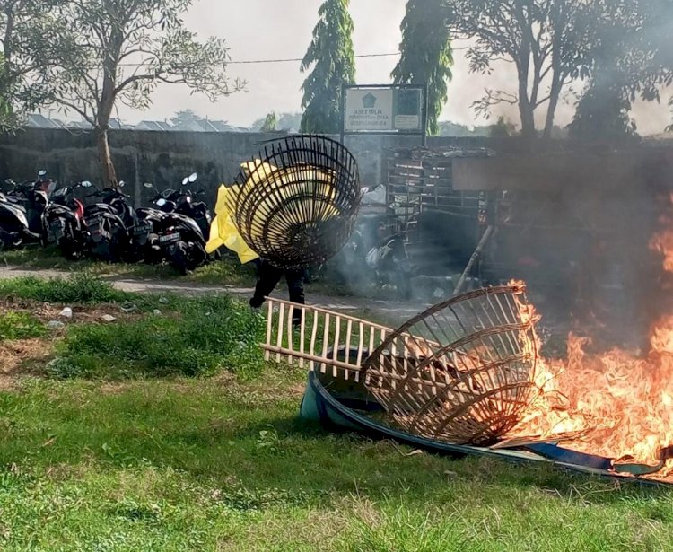 Polisi Bongkar Arena Judi Sabung Ayam di TPS Ngaglik Sidoarjo