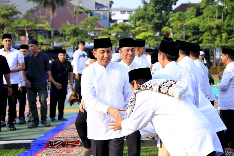 Gelar Salat Idul Adha, Jajaran Polri Tingkatkan Kepedulian Demi Persatuan
