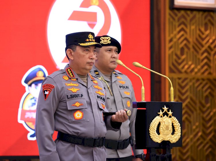 Kapolri Pimpin Upacara Pemuliaan Nilai-Nilai Tribrata Dalam Rangka HUT Bhayangkara ke-79