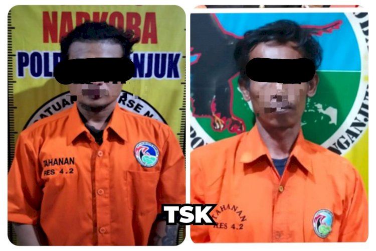 Polres Nganjuk Berhasil Ungkap Kasus Narkoba Dua Tersangka Pengedar Sabu Diamankan