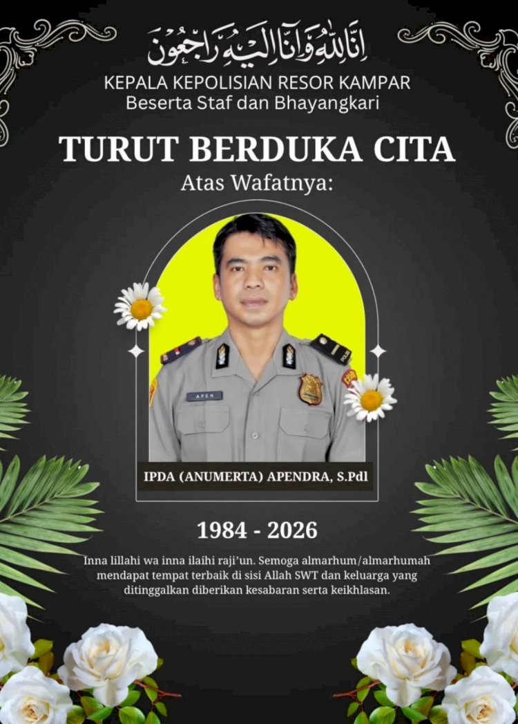Apendra Gugur saat Kawal Malam Takbiran Diberi KPLB, Kapolda Riau Jadi Warisan Abadi