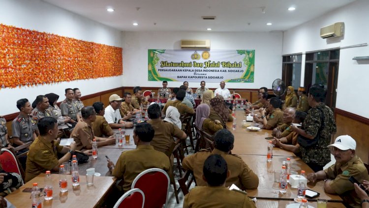 Kapolresta Sidoarjo Perkuat Kamtibmas Jelang Pilkades Serentak 2026 Lewat Halal Bihalal Bersama Kepala Desa