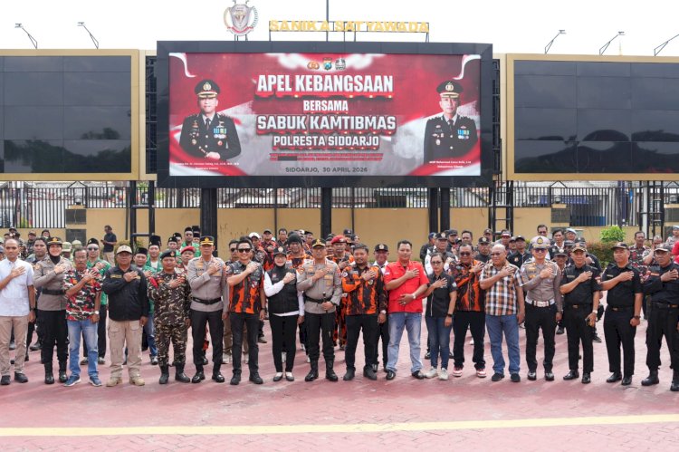 Polresta Sidoarjo Gelar Apel Sabuk Kamtibmas, Perkuat Sinergi Lintas Sektoral
